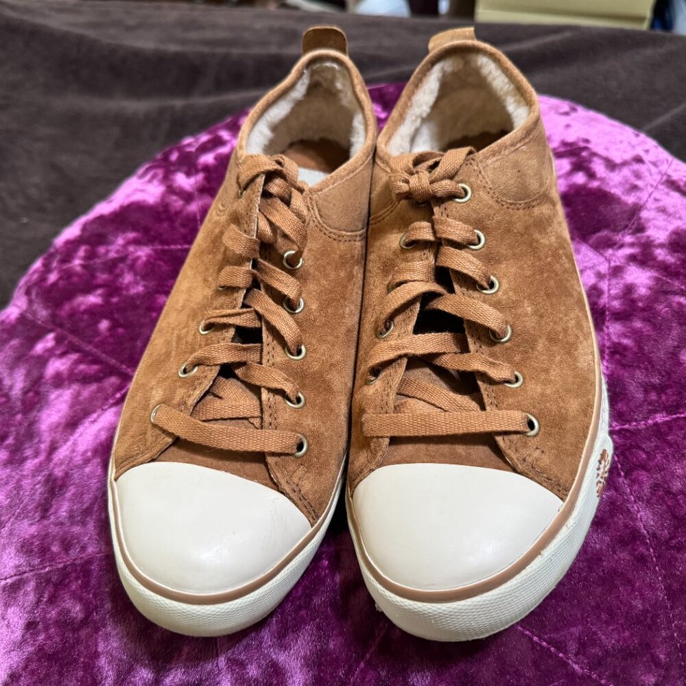 Size 8 Ugg Australia Tan Suede Sneaker/Tennis Shoe Women's